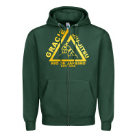 Sports Green gracie jiu jitsu Zipper Hoodie - artisFamous