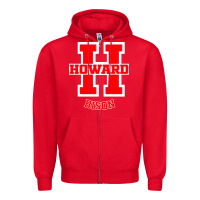 Red howard 1867 university Zipper Hoodie - artisFamous