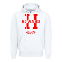 White howard 1867 university Zipper Hoodie - artisFamous