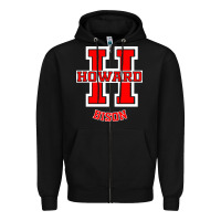 Black howard 1867 university Zipper Hoodie - artisFamous