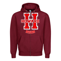 Burgundy howard 1867 university Zipper Hoodie - artisFamous