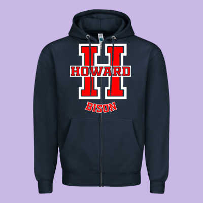 Howard 1867 University Zipper Hoodie Designed By Artisfamous