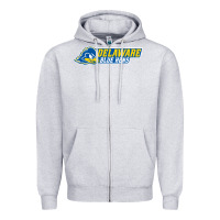Heather Grey delaware fightin' blue hens Zipper Hoodie - artisFamous