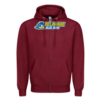 Burgundy delaware fightin' blue hens Zipper Hoodie - artisFamous