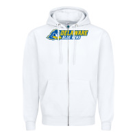 White delaware fightin' blue hens Zipper Hoodie - artisFamous