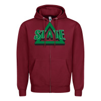 Burgundy delta state athletics Zipper Hoodie - artisFamous