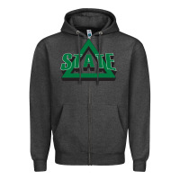 Charcoal Heather delta state athletics Zipper Hoodie - artisFamous