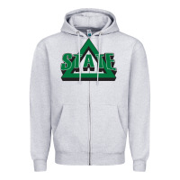 Heather Grey delta state athletics Zipper Hoodie - artisFamous