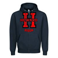 Navy howard 1867 university Zipper Hoodie - artisFamous