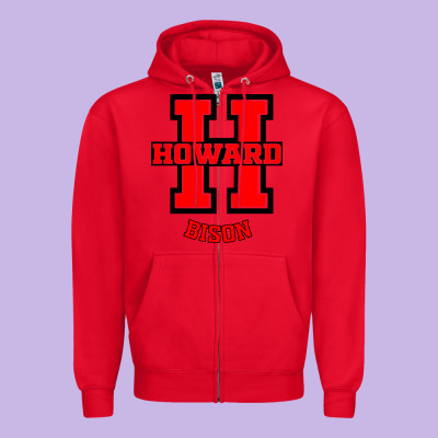 Howard 1867 University Zipper Hoodie Designed By Artisfamous