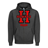 Charcoal Heather howard 1867 university Zipper Hoodie - artisFamous