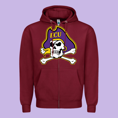 East Carolina Pirates Zipper Hoodie Designed By Artisfamous