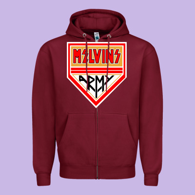 Melvins Army Zipper Hoodie Designed By Artisfamous
