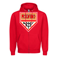Red melvins army Zipper Hoodie - artisFamous