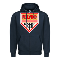 Navy melvins army Zipper Hoodie - artisFamous