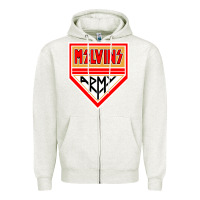 Oatmeal Heather melvins army Zipper Hoodie - artisFamous