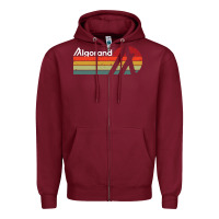 Burgundy algorand algo crypto Zipper Hoodie - artisFamous
