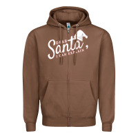 Chestnut Dear Santa I Can Explain Zipper Hoodie - artisFamous