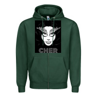 Sports Green CHER Zipper Hoodie - artisFamous