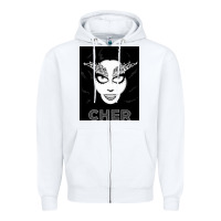 White CHER Zipper Hoodie - artisFamous