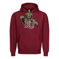 Burgundy kutztown golden bears Zipper Hoodie - artisFamous