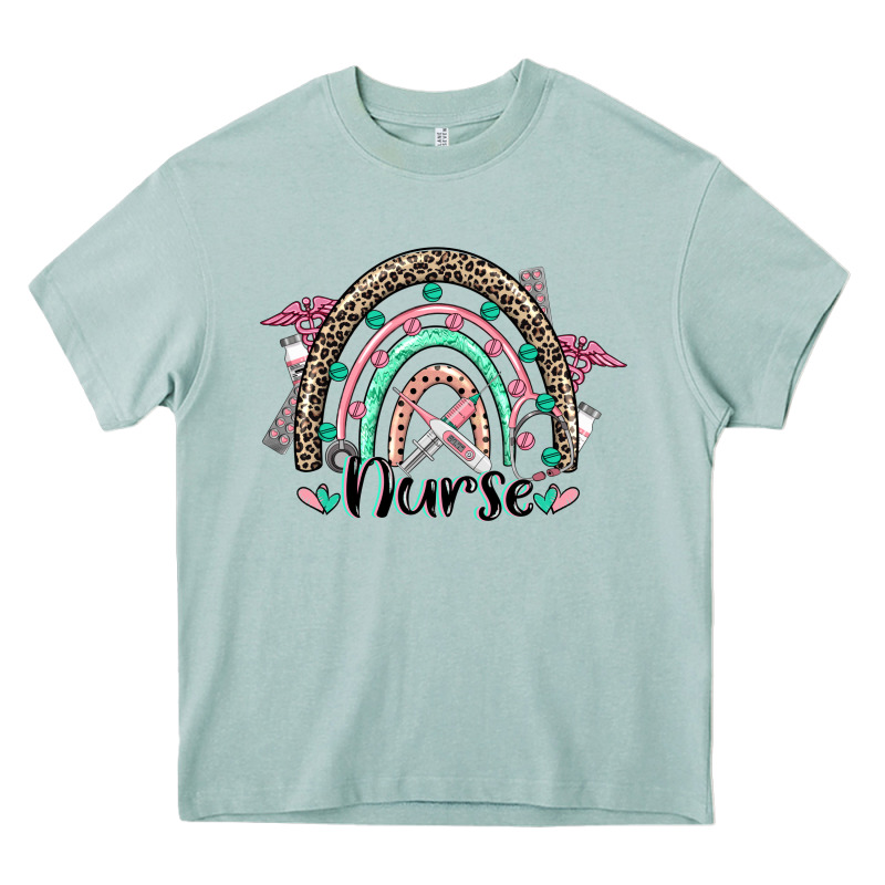 Nurse Rainbow Heavy Core Tee by CowGirlArtShop | Teevron
