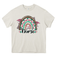 Cream nurse rainbow Heavy Core Tee - CowGirlArtShop