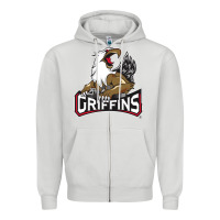 Dove Grey griffins Zipper Hoodie - artisFamous