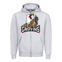 Heather Grey griffins Zipper Hoodie - artisFamous