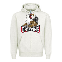 Oatmeal Heather griffins Zipper Hoodie - artisFamous