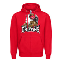 Red griffins Zipper Hoodie - artisFamous