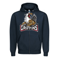 Navy griffins Zipper Hoodie - artisFamous