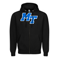 Black middle tennessee mt logomark Zipper Hoodie - artisFamous