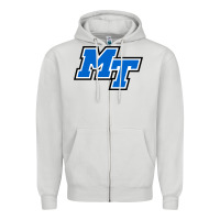 Dove Grey middle tennessee mt logomark Zipper Hoodie - artisFamous