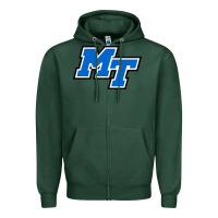Sports Green middle tennessee mt logomark Zipper Hoodie - artisFamous