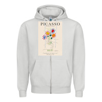 Dove Grey pablo picasso   bouquet of peace Zipper Hoodie - artisFamous