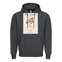 Smoke pablo picasso   bouquet of peace Zipper Hoodie - artisFamous
