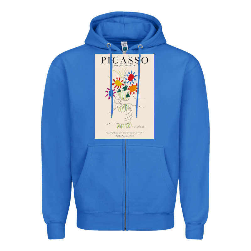 Pablo Picasso   Bouquet Of Peace Zipper Hoodie by artisFamous | Teevron