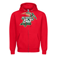Red missouri s&t miners Zipper Hoodie - artisFamous