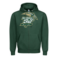 Sports Green missouri s&t miners Zipper Hoodie - artisFamous