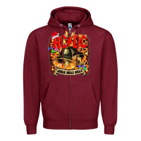 Burgundy acd christmas Zipper Hoodie - artisFamous