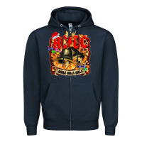 Navy acd christmas Zipper Hoodie - artisFamous