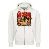 Oatmeal Heather acd christmas Zipper Hoodie - artisFamous
