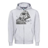 Heather Grey head down Zipper Hoodie - artisFamous