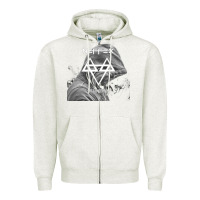 Oatmeal Heather head down Zipper Hoodie - artisFamous