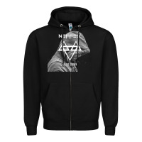 Black head down Zipper Hoodie - artisFamous