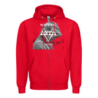 Red head down Zipper Hoodie - artisFamous