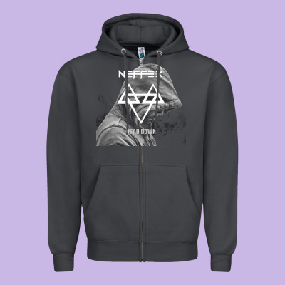 Head Down Zipper Hoodie Designed By Artisfamous