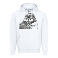 White head down Zipper Hoodie - artisFamous