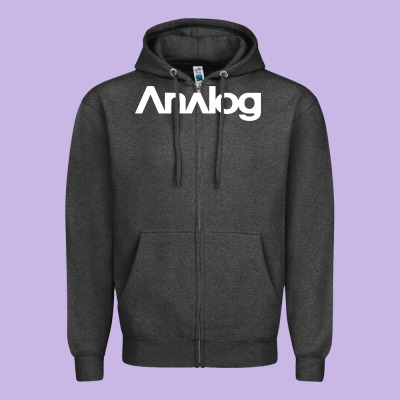 Analog Zipper Hoodie Designed By Artisfamous